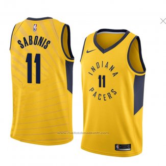 Maillot Indiana Pacers Domantas Sabonis #11 Statement 2018 Jaune