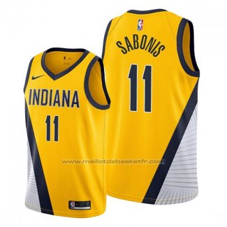 Maillot Indiana Pacers Domantas Sabonis #11 Statement Edition Jaune