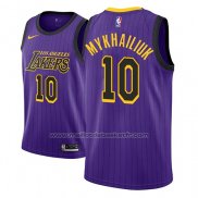 Maillot Los Angeles Lakers Sviatoslav Mykhailiuk #10 Ville 2018 Volet