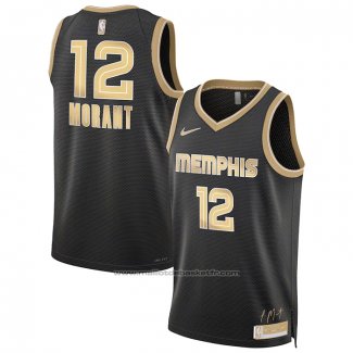 Maillot Memphis Grizzlies Ja Morant #12 Select Series Or Noir