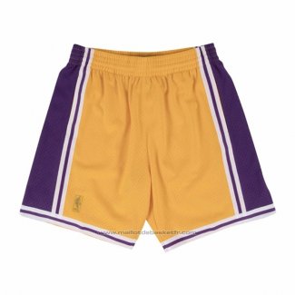 Short Los Angeles Lakers Mitchell & Ness Jaune