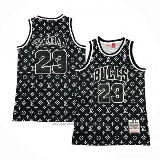 Maillot Chicago Bulls x Lv Michael Jordan #23 Mitchell & Ness 1997-98 Noir