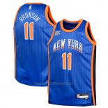 Maillot Enfant New York Knicks Jalen Brunson #11 Ville 2023-24 Bleu