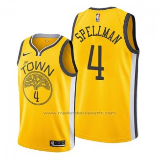 Maillot Golden State Warriors Omari Spellman #4 Earned Jaune