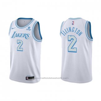 Maillot Los Angeles Lakers Wayne Ellington #2 Ville 2021-22 Blanc