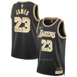 Maillot Los Angeles Lakers LeBron James #23 Select Series Or Noir