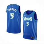 Maillot Minnesota Timberwolves Anthony Edwards #5 Ville Bleu