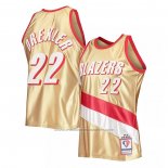 Maillot Portland Trail Blazers Clyde Drexler #22 Mitchell & Ness 1991-92 Or