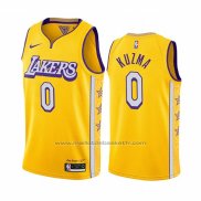 Maillot Los Angeles Lakers Kyle Kuzma #0 Ville Edition Jaune