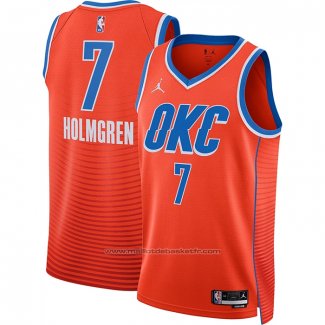 Maillot Oklahoma City Thunder Chet Holmgren #7 Statement Orange