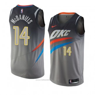 Maillot Oklahoma City Thunder K. J. Mcdaniels #14 Ville 2018 Gris