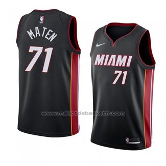 Maillot Miami Heat Yante Maten #71 Icon 2018 Noir