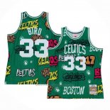 Maillot Boston Celtics Larry Bird #33 Slap Sticker Mitchell & Ness 1985-86 Vert