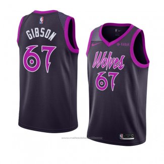 Maillot Minnesota Timberwolves Taj Gibson #67 Ville 2018-19 Volet