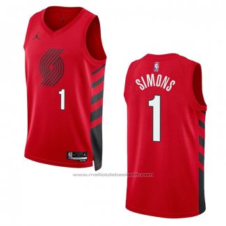 Maillot Portland Trail Blazers Anfernee Simons #1 Statement 2022-23 Rouge