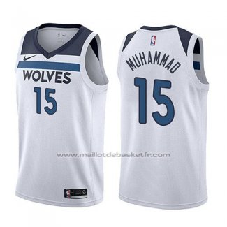 Maillot Minnesota Timberwolves Shabazz Muhammad #15 Association 2017-18 Blanc