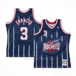 Maillot Houston Rockets Steve Francis #3 Mitchell & Ness 1999-00 Bleu
