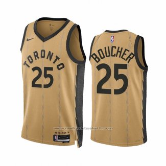 Maillot Toronto Raptors Chris Boucher #25 Ville 2023-24 Or