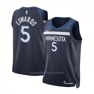 Maillot Enfant Minnesota Timberwolves Anthony Edwards #5 Icon Bleu