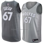 Maillot Minnesota Timberwolves Taj Gibson #67 Ville 2018 Gris