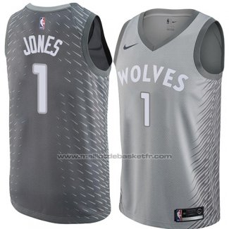 Maillot Minnesota Timberwolves Tyus Jones #1 Ville 2018 Gris