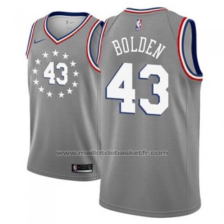 Maillot Philadelphia 76ers Jonah Bolden #43 Ville 2018-19 Gris